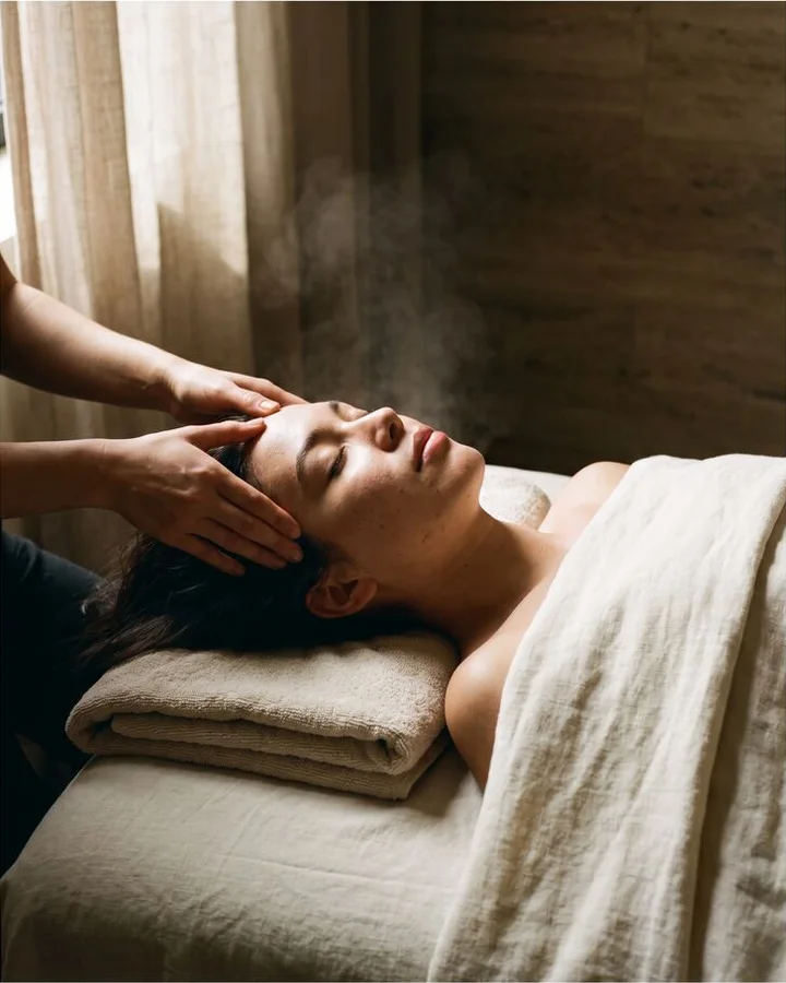 Spa treatment, a therapist with a client