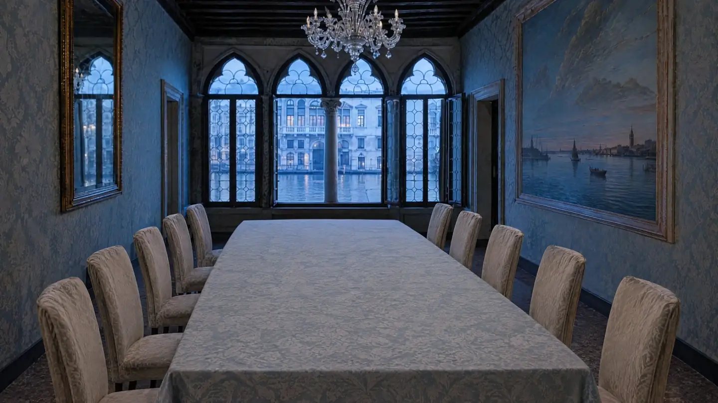 The table laid